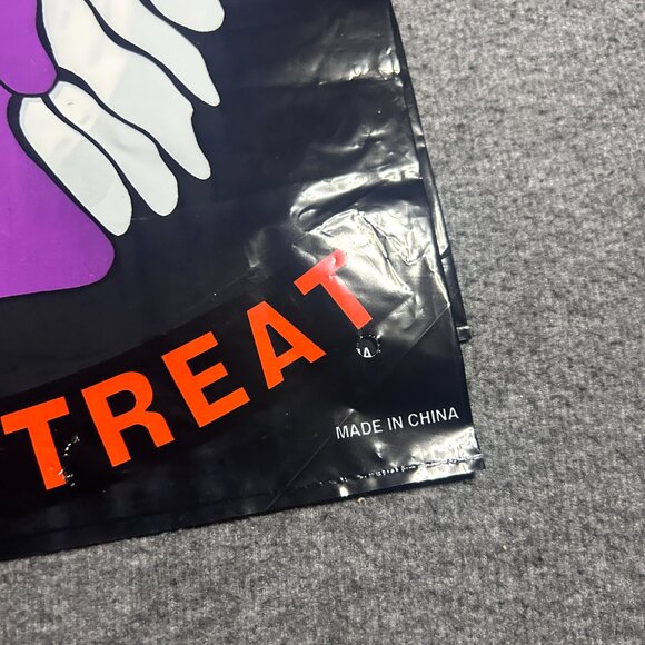 Vintage NOS NWT Pack of 3 Plastic Halloween Trick or Treat Bag Witch JOL Skull - Picture 2 of 8